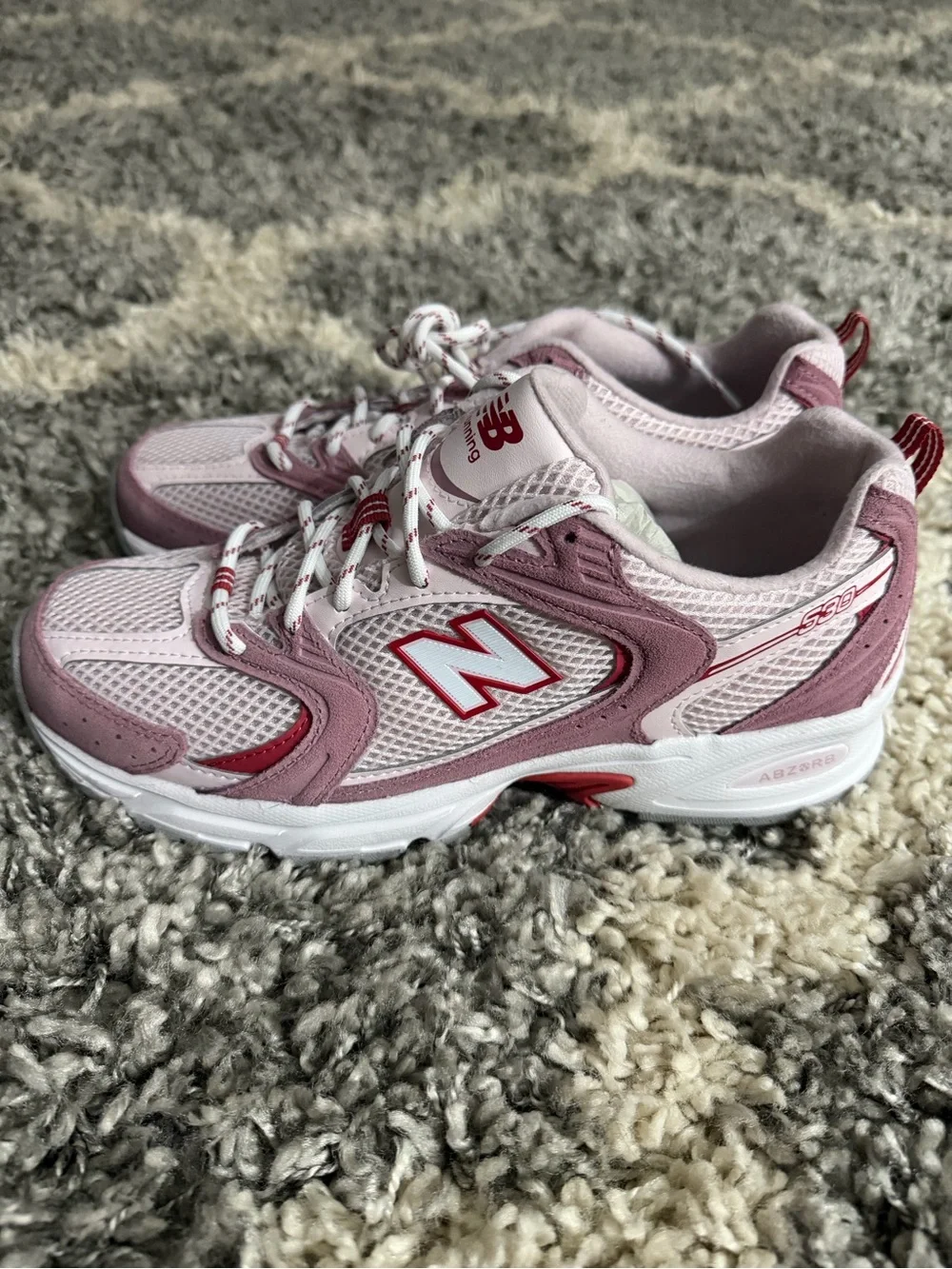 New Balance Women's Pink and Maroon 530 Running Sneakers